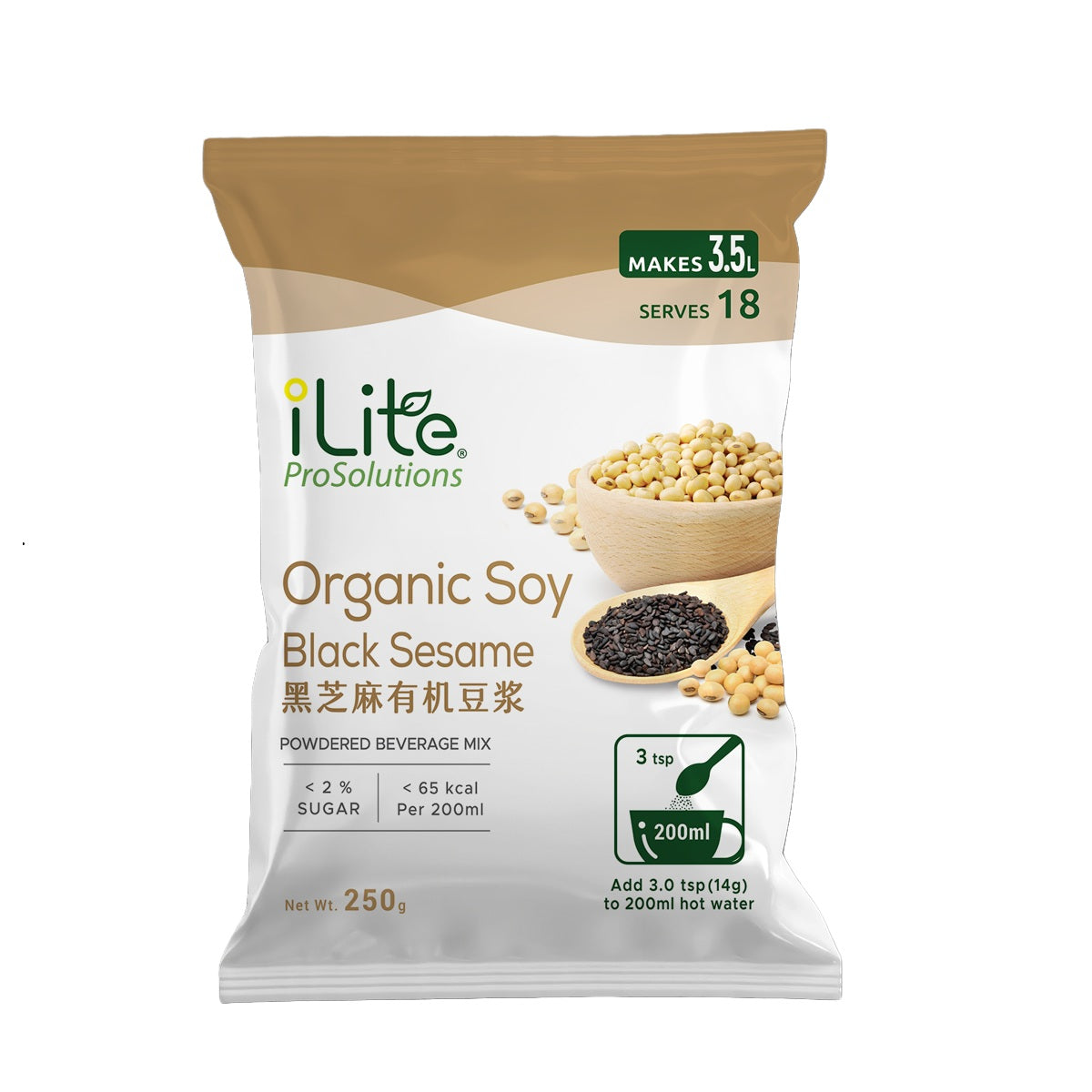 iLite Organic Soy with Black Sesame 3.5L (250g x 26pkts)