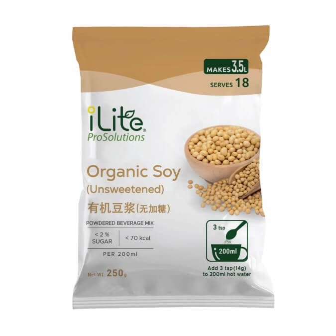iLite Organic Soy Milk (Unsweetened) 3.5L (250g x 26pkts)