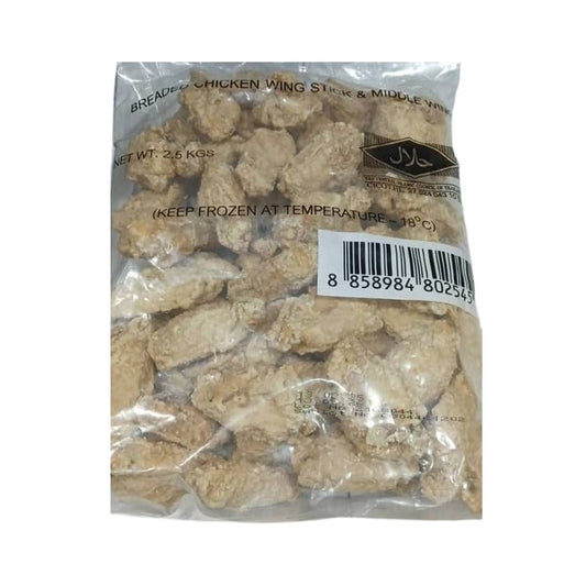 CP Breaded Chicken Wingstick & Middle Wings 2.5kg x 4pkt