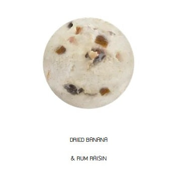 Rum Raisin & Dried Banana Flavored Ice Cream 2.8 - 3kg x 4trays
