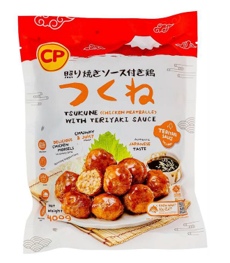 CP Chicken Tsukune W'Teriyaki Sauce 360gm x 20pkt