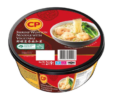 CP Shrimp Wonton Noodle with Vegetable 219gm x 24bowl