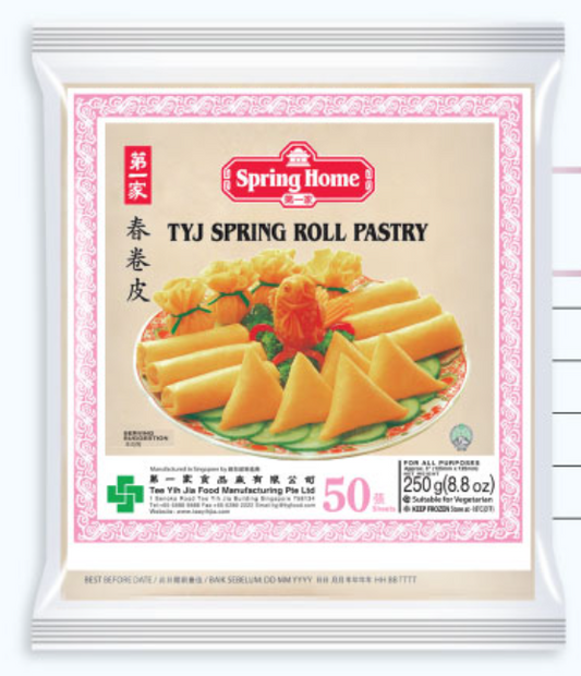 Spring Home Spring Roll Pastry Skin 5" Square 250gm (50sht x 40pkt)
